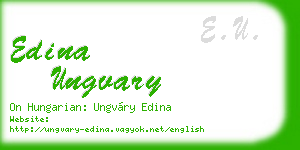 edina ungvary business card
